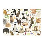 Cats, All, Collage, Cat Crystal Sticker (A4)