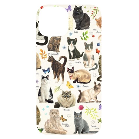 Cats, All, Collage, Cat iPhone 14 Black UV Print Case from ArtsNow.com Front