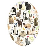 Cats, All, Collage, Cat UV Print Acrylic Ornament Oval