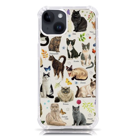 Cats, All, Collage, Cat iPhone 14 TPU UV Print Case from ArtsNow.com Front