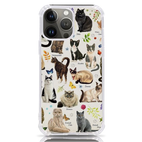 Cats, All, Collage, Cat iPhone 13 Pro Max TPU UV Print Case from ArtsNow.com Front