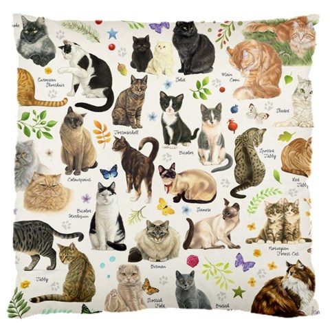 Cats, All, Collage, Cat 16  Baby Flannel Cushion Case (Two Sides) from ArtsNow.com Back