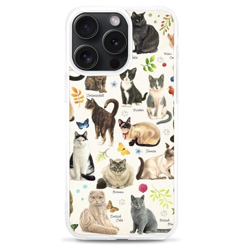 Cats, All, Collage, Cat iPhone 15 Pro Max TPU UV Print Case from ArtsNow.com Front