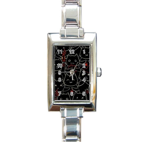 Catty Rectangle Italian Charm Watch from ArtsNow.com Front