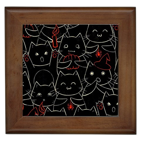 Catty Framed Tile from ArtsNow.com Front