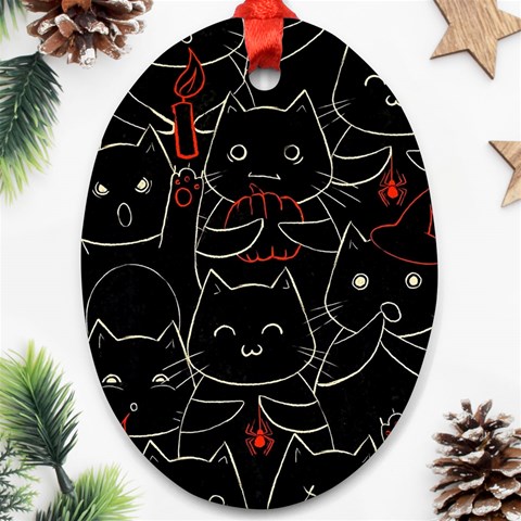 Catty Ornament (Oval) from ArtsNow.com Front