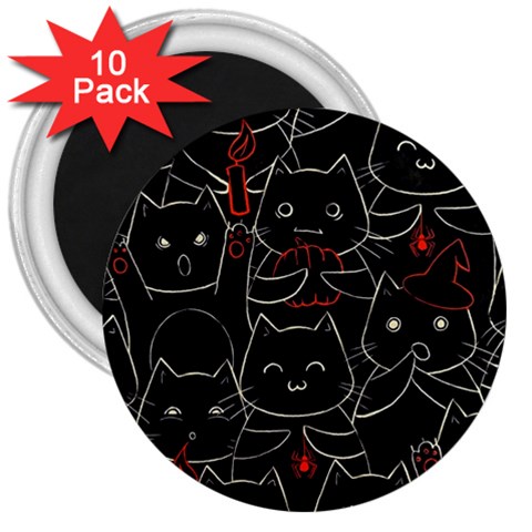 Catty 3  Magnets (10 pack)  from ArtsNow.com Front