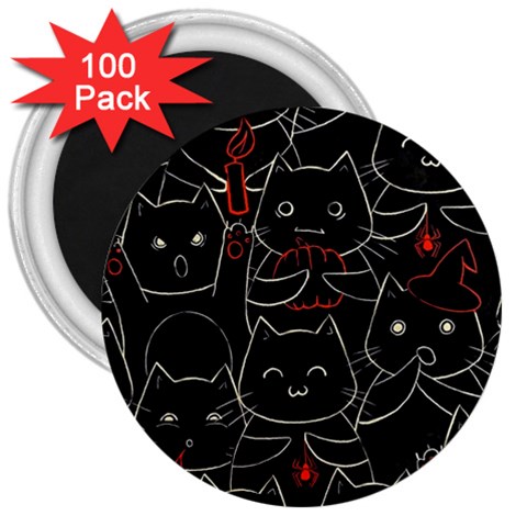 Catty 3  Magnets (100 pack) from ArtsNow.com Front