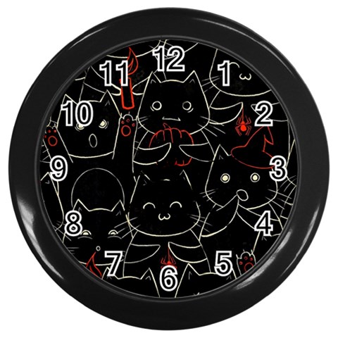 Catty Wall Clock (Black) from ArtsNow.com Front