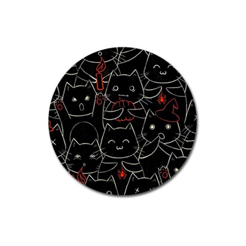 Catty Magnet 3  (Round) from ArtsNow.com Front