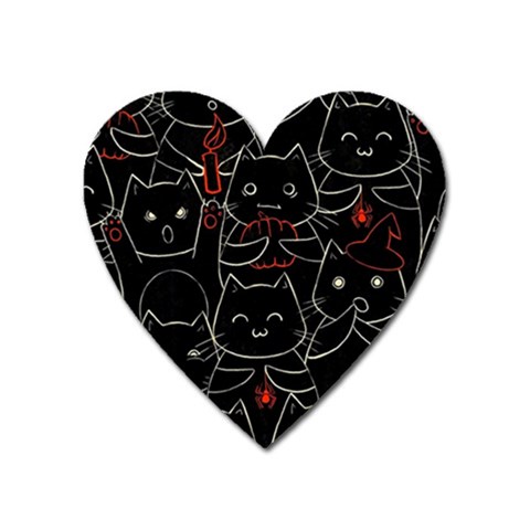 Catty Heart Magnet from ArtsNow.com Front