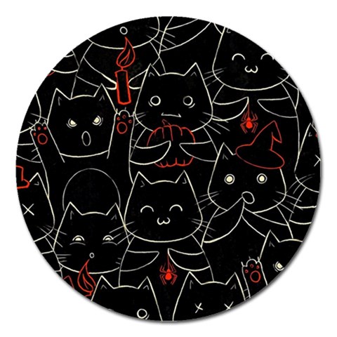 Catty Magnet 5  (Round) from ArtsNow.com Front