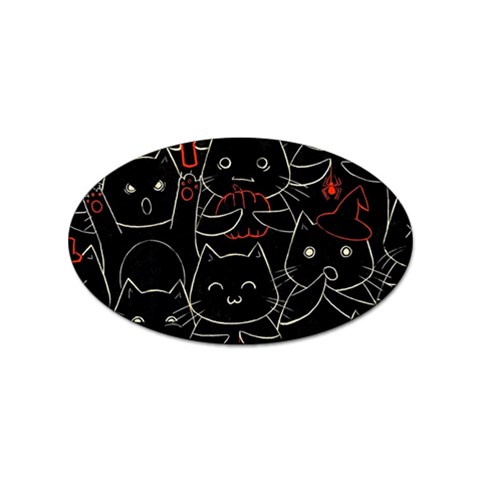 Catty Sticker Oval (10 pack) from ArtsNow.com Front