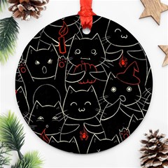 Catty Round Ornament (Two Sides) from ArtsNow.com Back