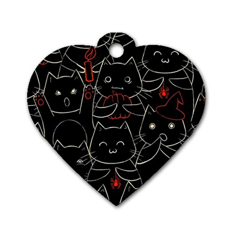 Catty Dog Tag Heart (One Side) from ArtsNow.com Front