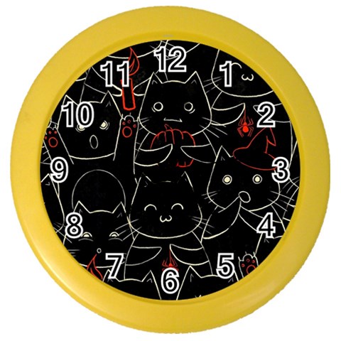 Catty Color Wall Clock from ArtsNow.com Front