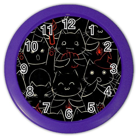 Catty Color Wall Clock from ArtsNow.com Front