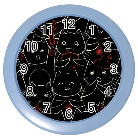 Catty Color Wall Clock from ArtsNow.com Front