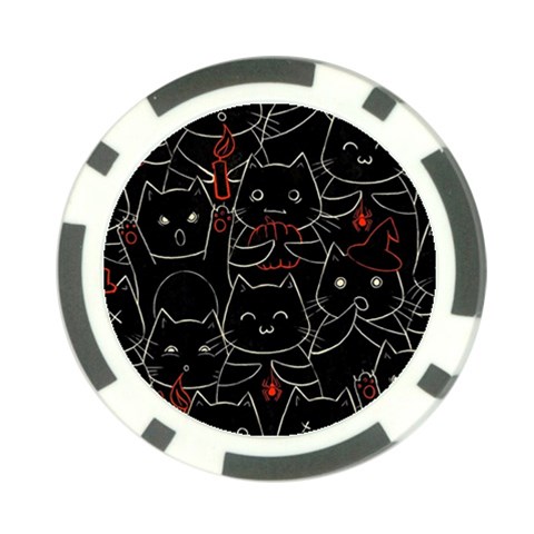 Catty Poker Chip Card Guard (10 pack) from ArtsNow.com Front