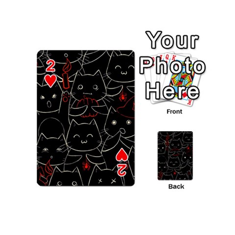 Catty Playing Cards 54 Designs (Mini) from ArtsNow.com Front - Heart2