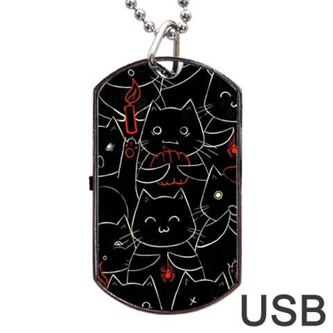 Catty Dog Tag USB Flash (One Side) from ArtsNow.com Front