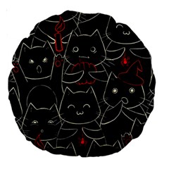 Catty Large 18  Premium Round Cushions from ArtsNow.com Front