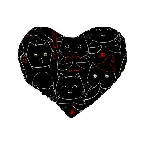 Catty Standard 16  Premium Heart Shape Cushions from ArtsNow.com Back