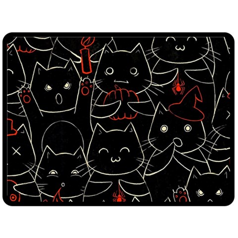 Catty Two Sides Fleece Blanket (Large) from ArtsNow.com 80 x60  Blanket Back