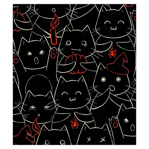 Catty Drawstring Pouch (Small) from ArtsNow.com Front