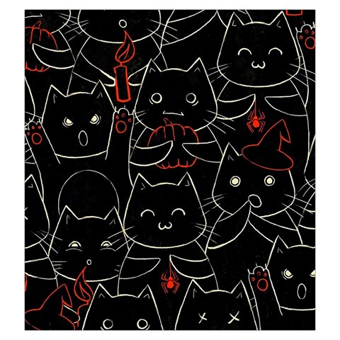 Catty Drawstring Pouch (Large) from ArtsNow.com Front