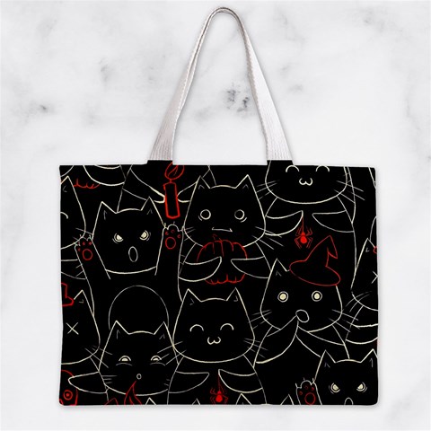 Catty Zipper Mini Tote Bag from ArtsNow.com Back