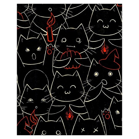 Catty Drawstring Pouch (XL) from ArtsNow.com Back