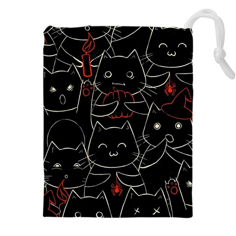 Catty Drawstring Pouch (5XL) from ArtsNow.com Front