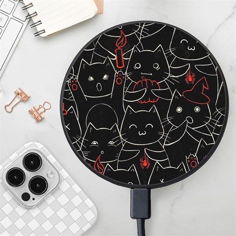 Catty Wireless Fast Charger(Black) from ArtsNow.com Front