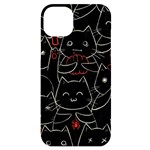 Catty iPhone 14 Plus Black UV Print Case