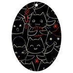 Catty UV Print Acrylic Ornament Oval