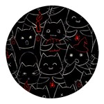 Catty Round Glass Fridge Magnet (4 pack)