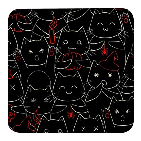 Catty Square Glass Fridge Magnet (4 pack) from ArtsNow.com Front