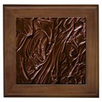 Chocolate Texture, Dark Chocolate Background Framed Tile