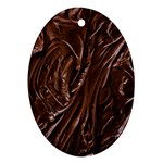 Chocolate Texture, Dark Chocolate Background Ornament (Oval)