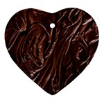 Chocolate Texture, Dark Chocolate Background Ornament (Heart)