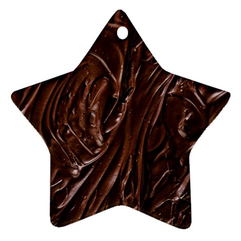 Chocolate Texture, Dark Chocolate Background Ornament (Star) from ArtsNow.com Front