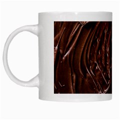 Chocolate Texture, Dark Chocolate Background White Mug from ArtsNow.com Left