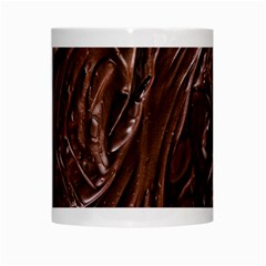 Chocolate Texture, Dark Chocolate Background White Mug from ArtsNow.com Center