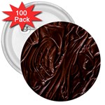 Chocolate Texture, Dark Chocolate Background 3  Buttons (100 pack) 