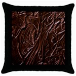 Chocolate Texture, Dark Chocolate Background Throw Pillow Case (Black)