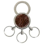 Chocolate Texture, Dark Chocolate Background 3-Ring Key Chain