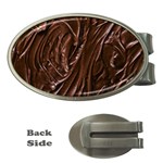 Chocolate Texture, Dark Chocolate Background Money Clips (Oval) 