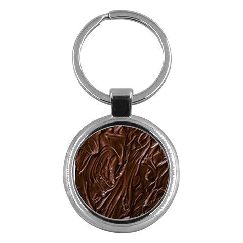 Chocolate Texture, Dark Chocolate Background Key Chain (Round) from ArtsNow.com Front