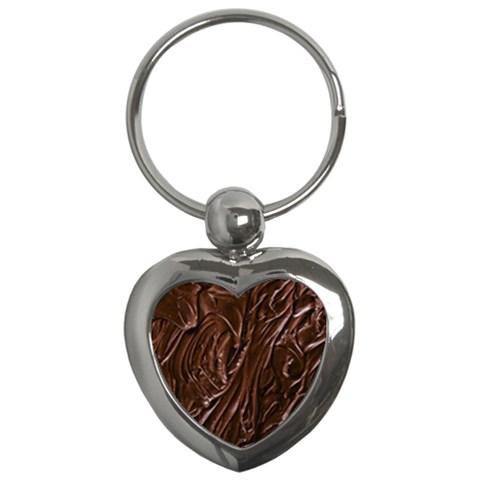 Chocolate Texture, Dark Chocolate Background Key Chain (Heart) from ArtsNow.com Front